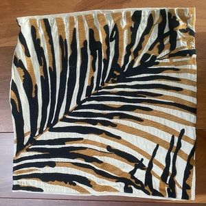 CB2 palm embroidered pillow case